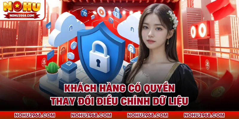 Khách hàng có quyền thay đổi điều chỉnh dữ liệu